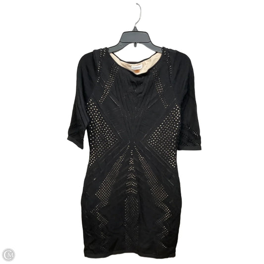 Dress Party Midi By Calvin Klein In Black & Tan, Size: L
