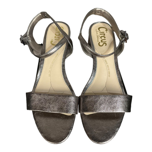 Silver Shoes Heels Block Sam Edelman, Size 7.5