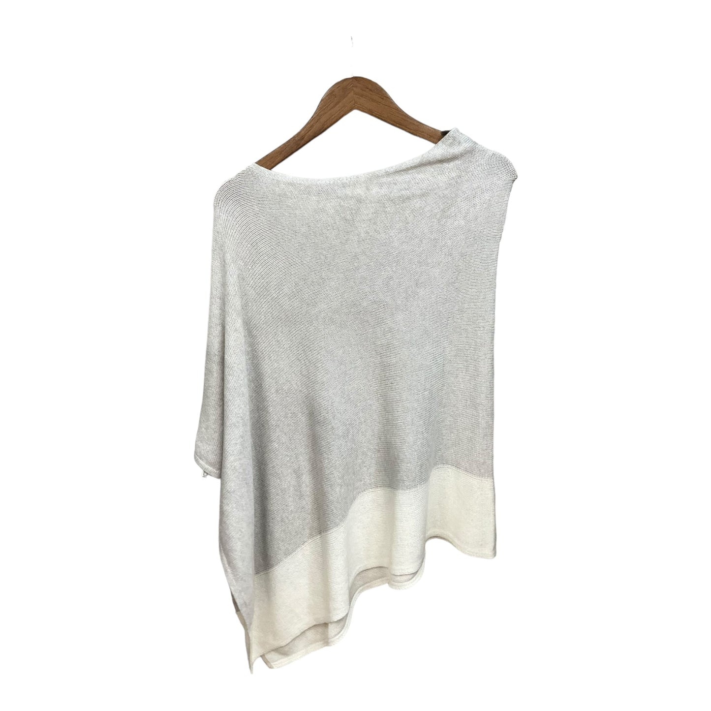 Poncho By J. Crew In Cream & Grey, Size: Onesize