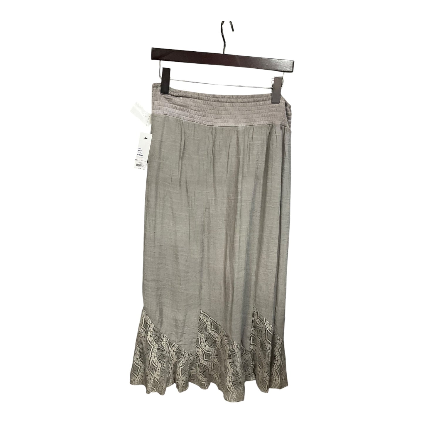 Skirt Midi By Apt 9 In Grey, Size: M