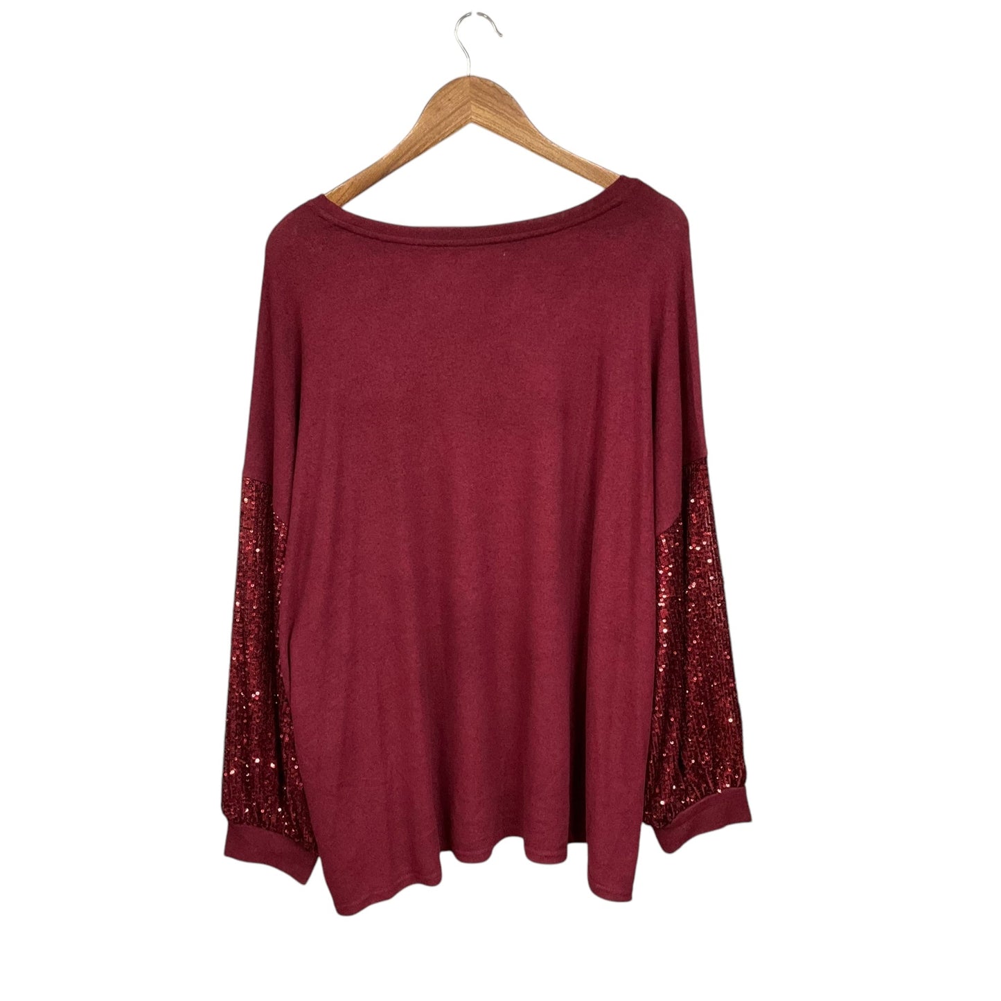 Top Long Sleeve By Maurices In Red, Size: 3x