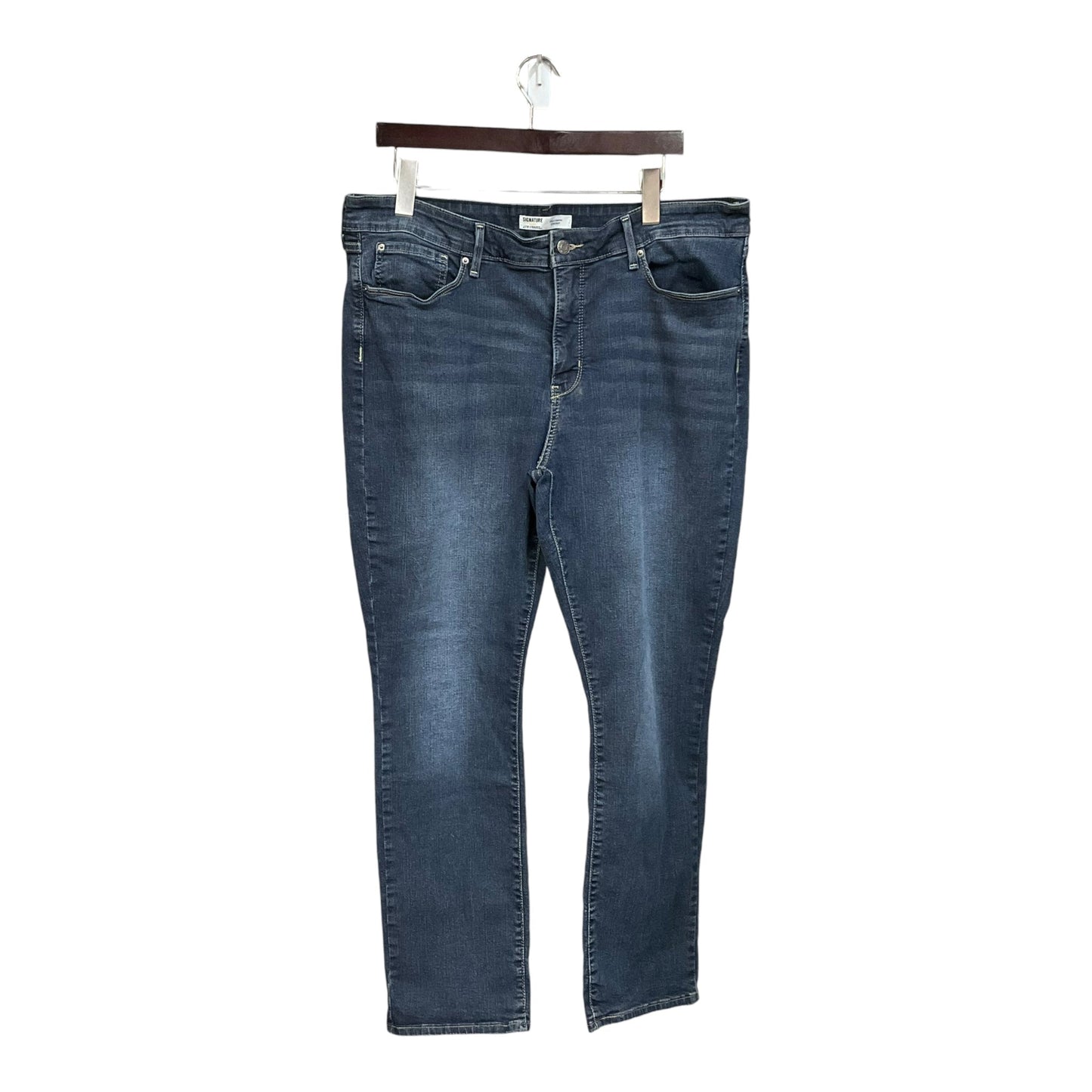 Jeans Straight By Levis In Blue Denim, Size: 18