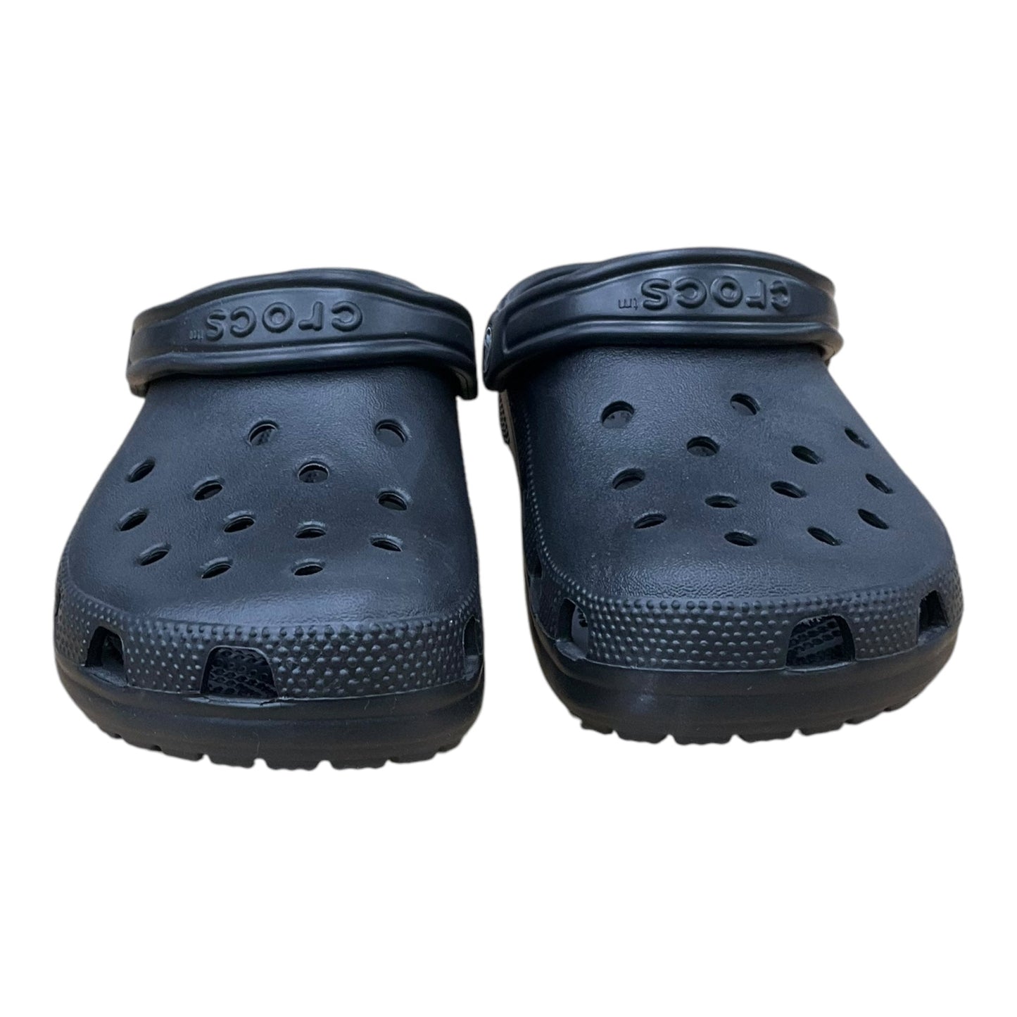 Shoes Flats By Crocs In Black, Size: 8