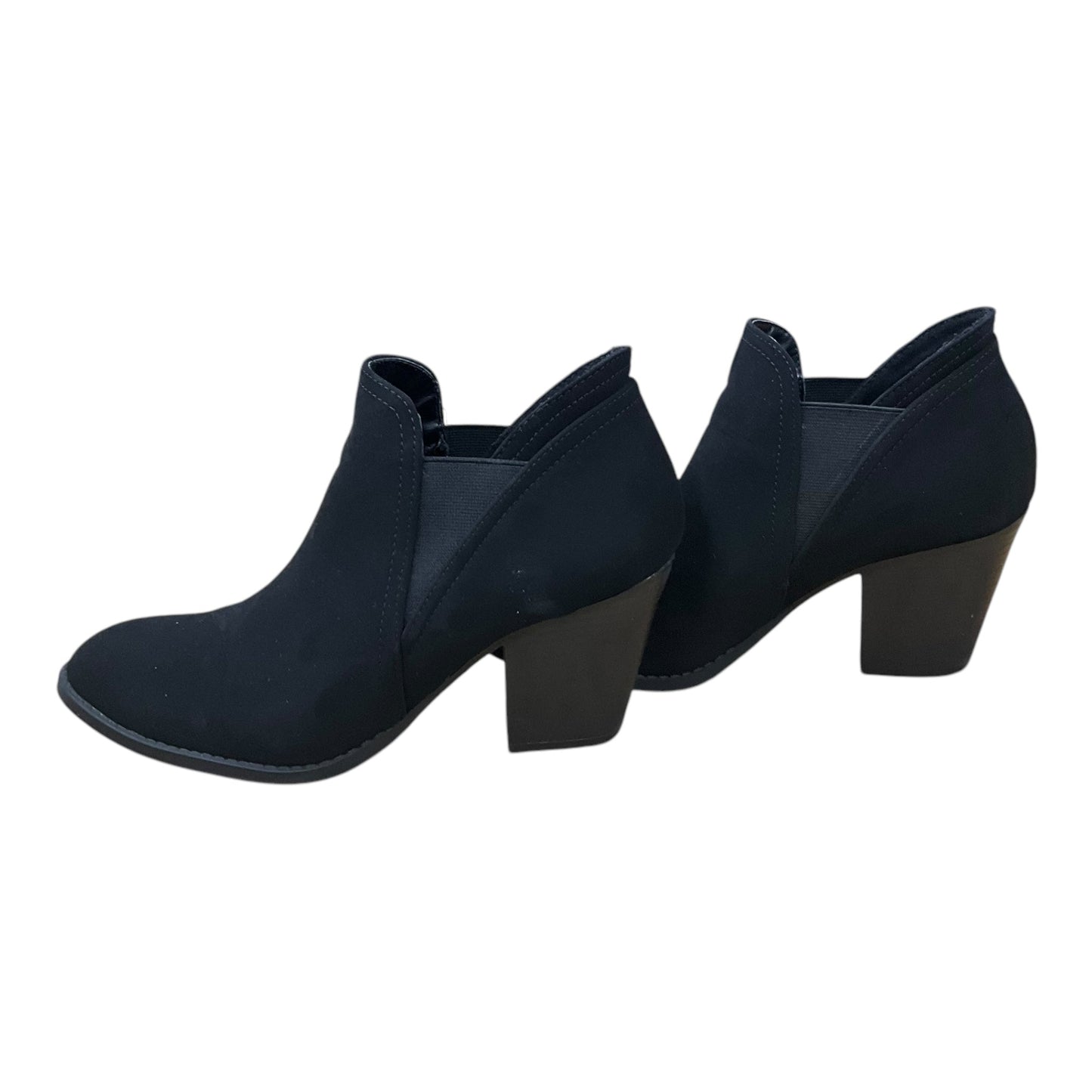 Boots Ankle Heels By Clothes Mentor In Black, Size: 9