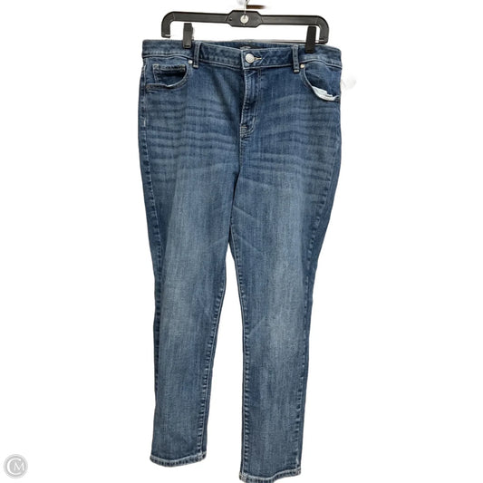 Jeans Cropped By Simply Vera In Blue Denim, Size: 16