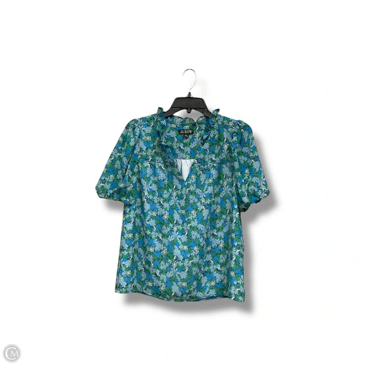Blouse Short Sleeve By J. Crew In Floral Print, Size: Xs