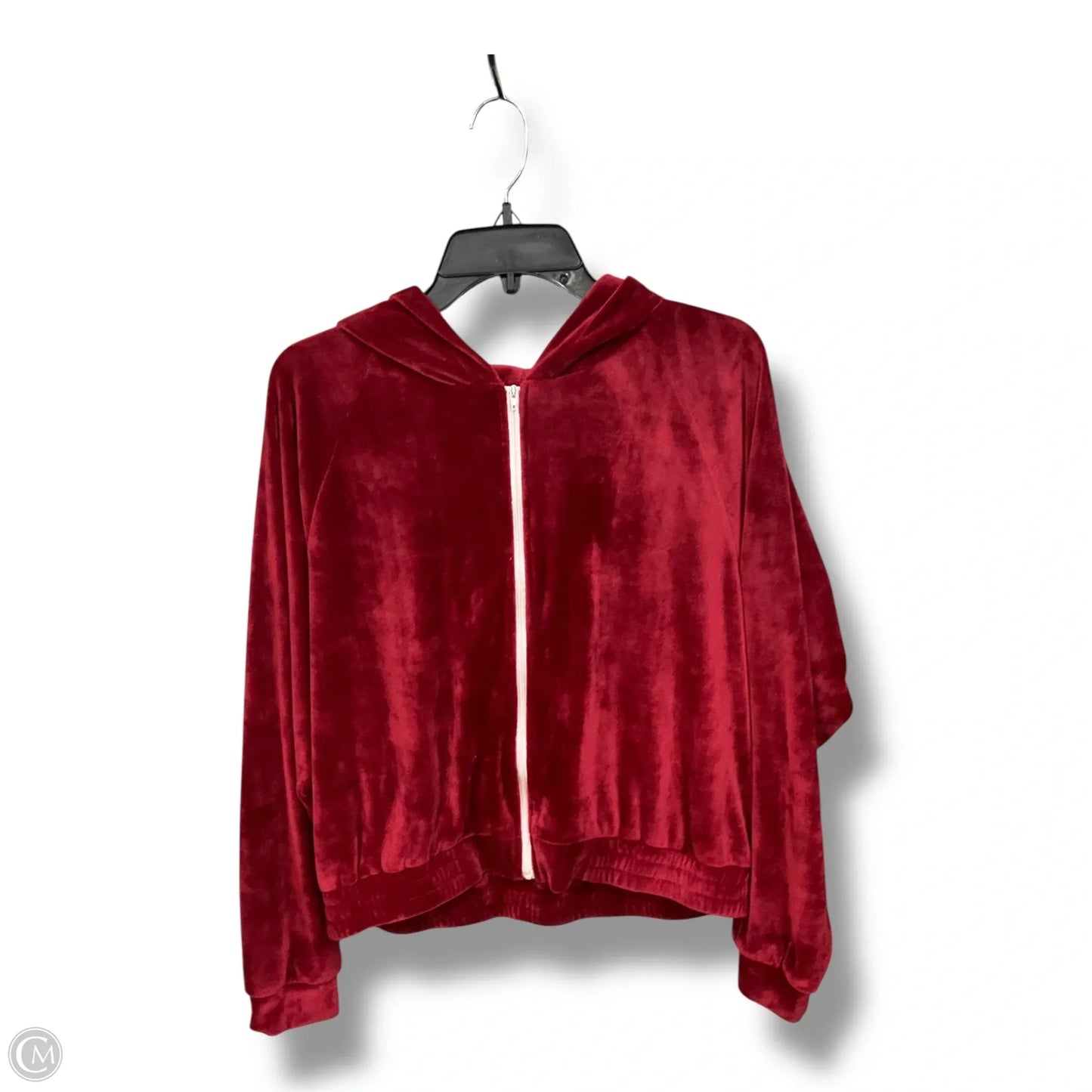 Sweatshirt Hoodie By Cme In Maroon, Size: Xl