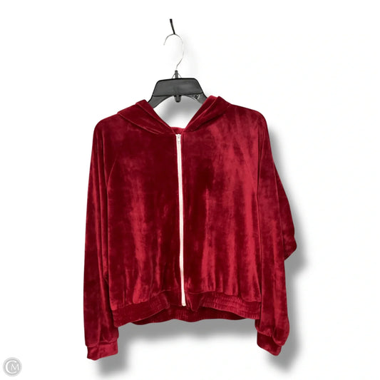Sweatshirt Hoodie By Cme In Maroon, Size: Xl