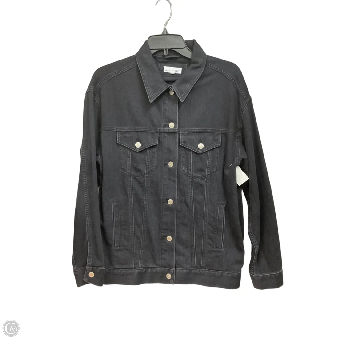 Jacket Denim By Loft In Black, Size: Xxs