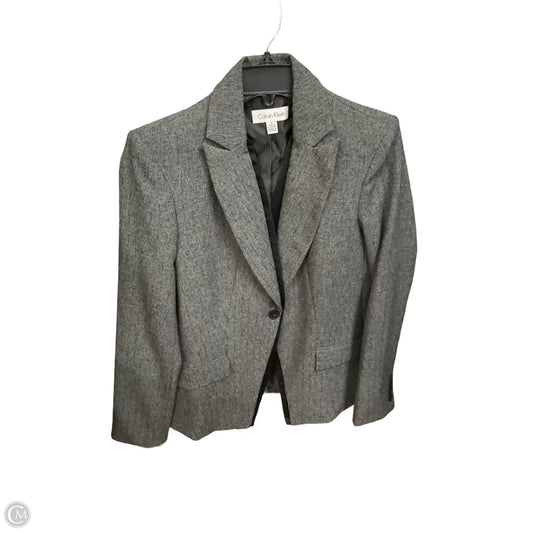 Blazer By Calvin Klein In Grey, Size: S