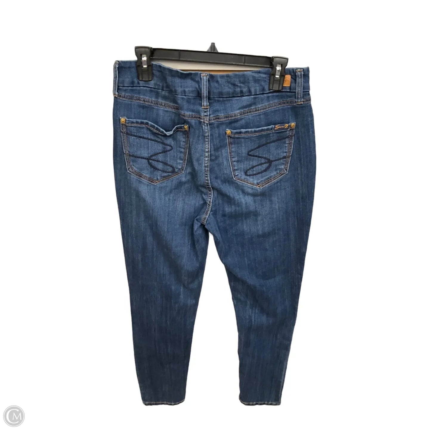Jeans Skinny By Seven 7 In Blue Denim, Size: 10