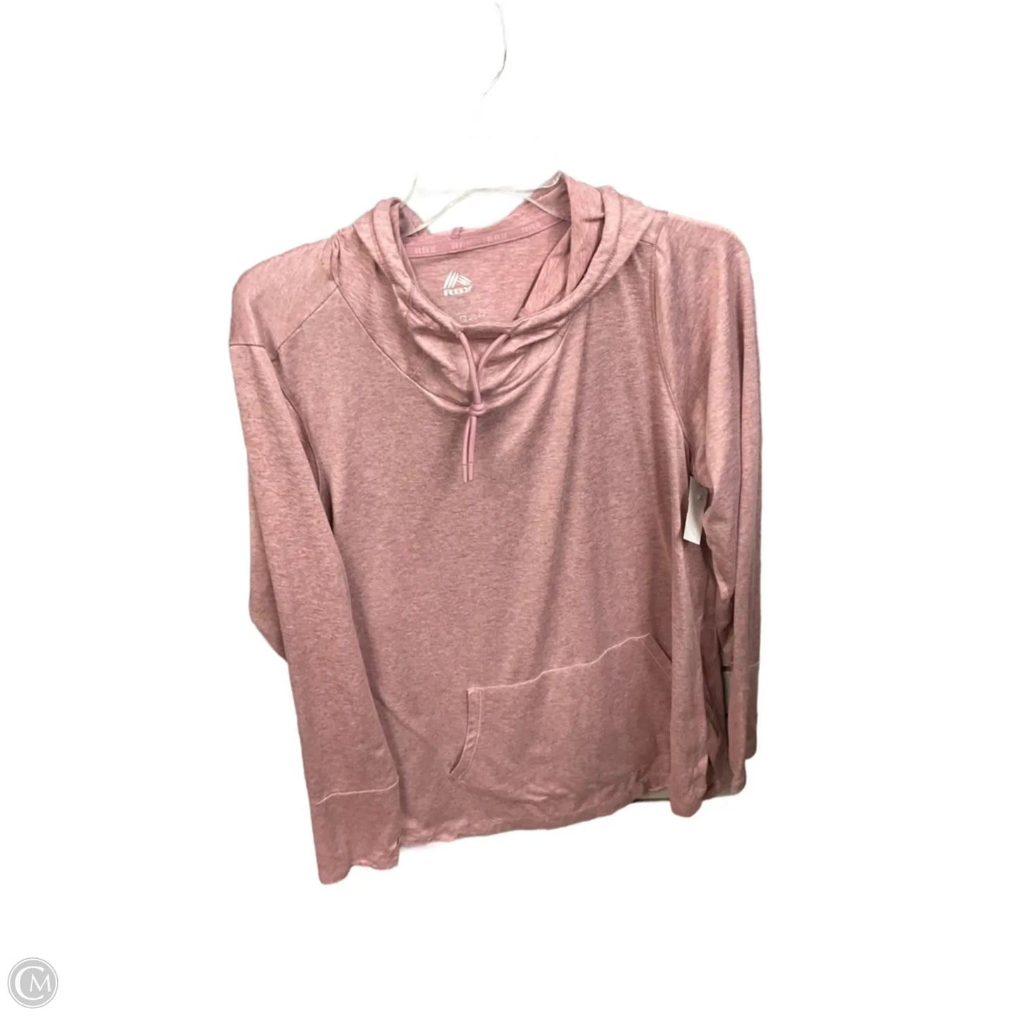 Athletic Top Long Sleeve Hoodie By Rbx In Pink, Size: 1x