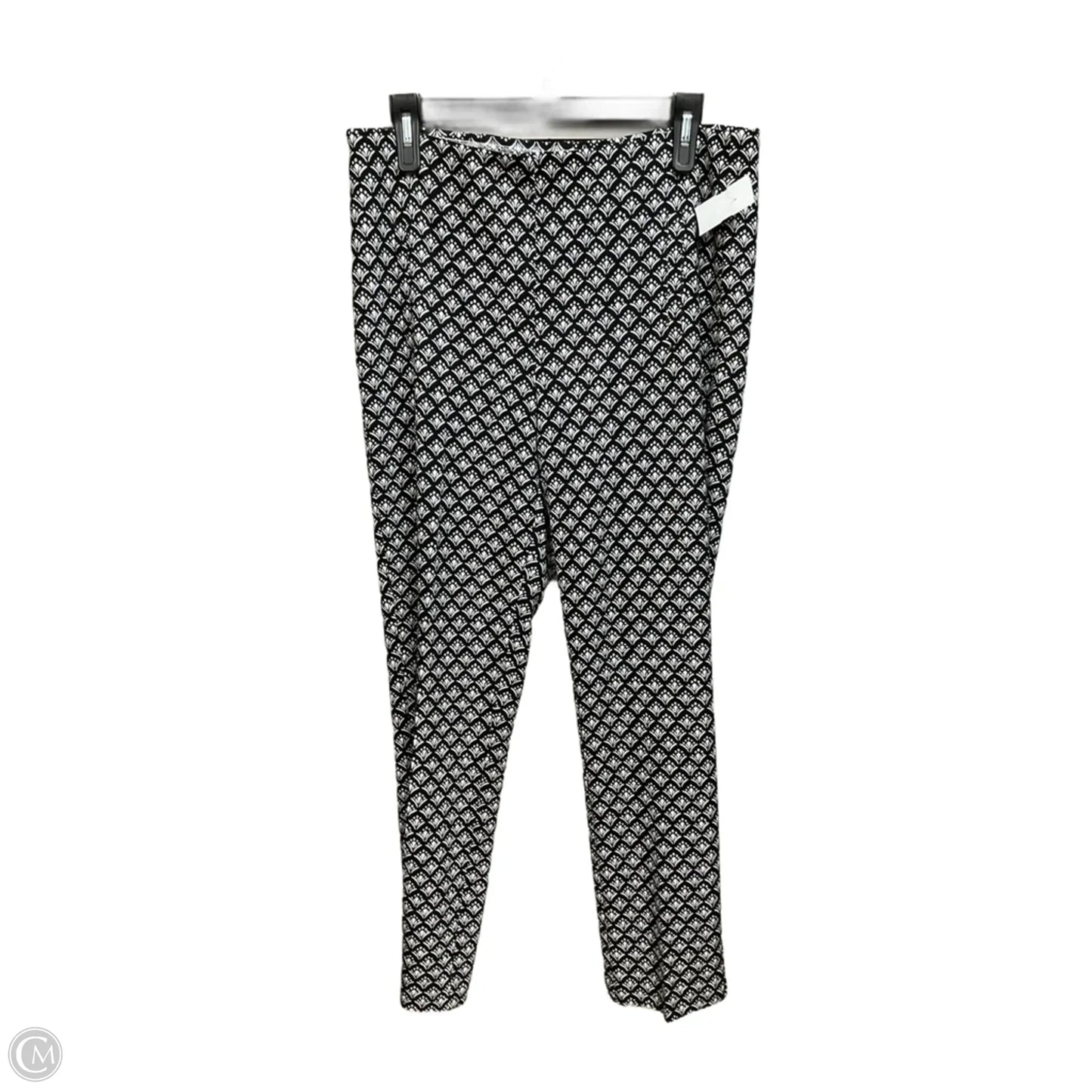 Pants Leggings By Chicos In Black & Silver, Size: 8