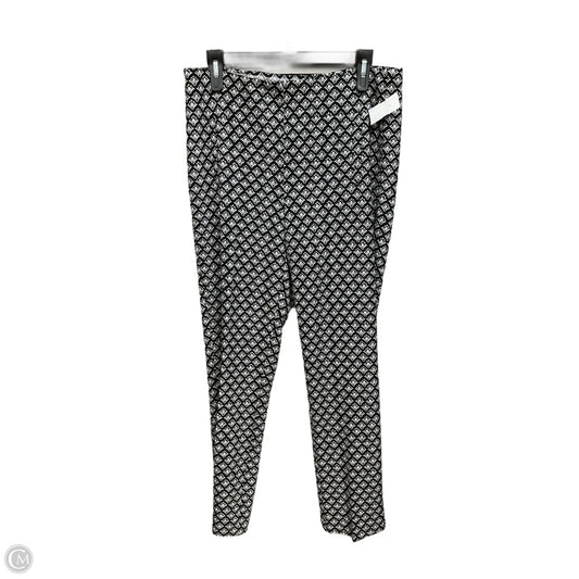 Pants Leggings By Chicos In Black & Silver, Size: 8