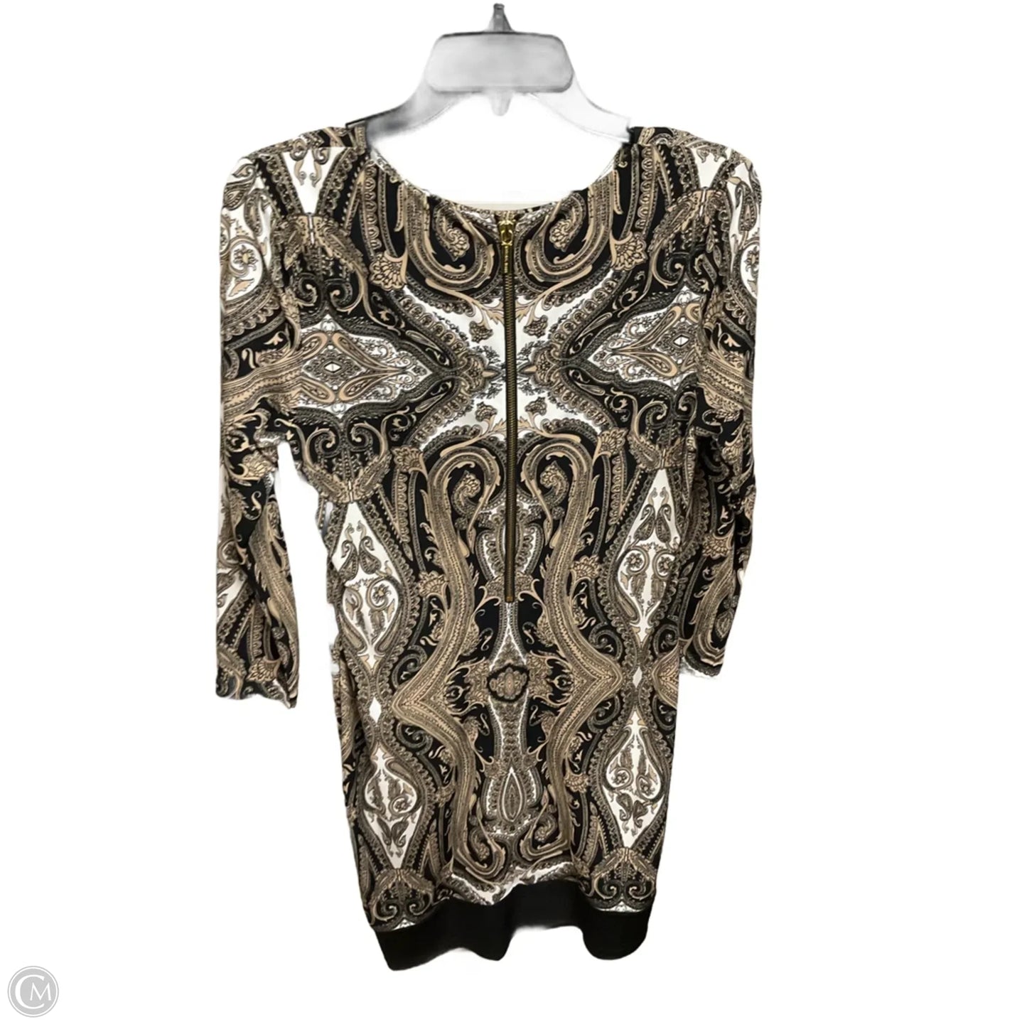 Dress Party Midi By Michael By Michael Kors In Black & Gold, Size: S
