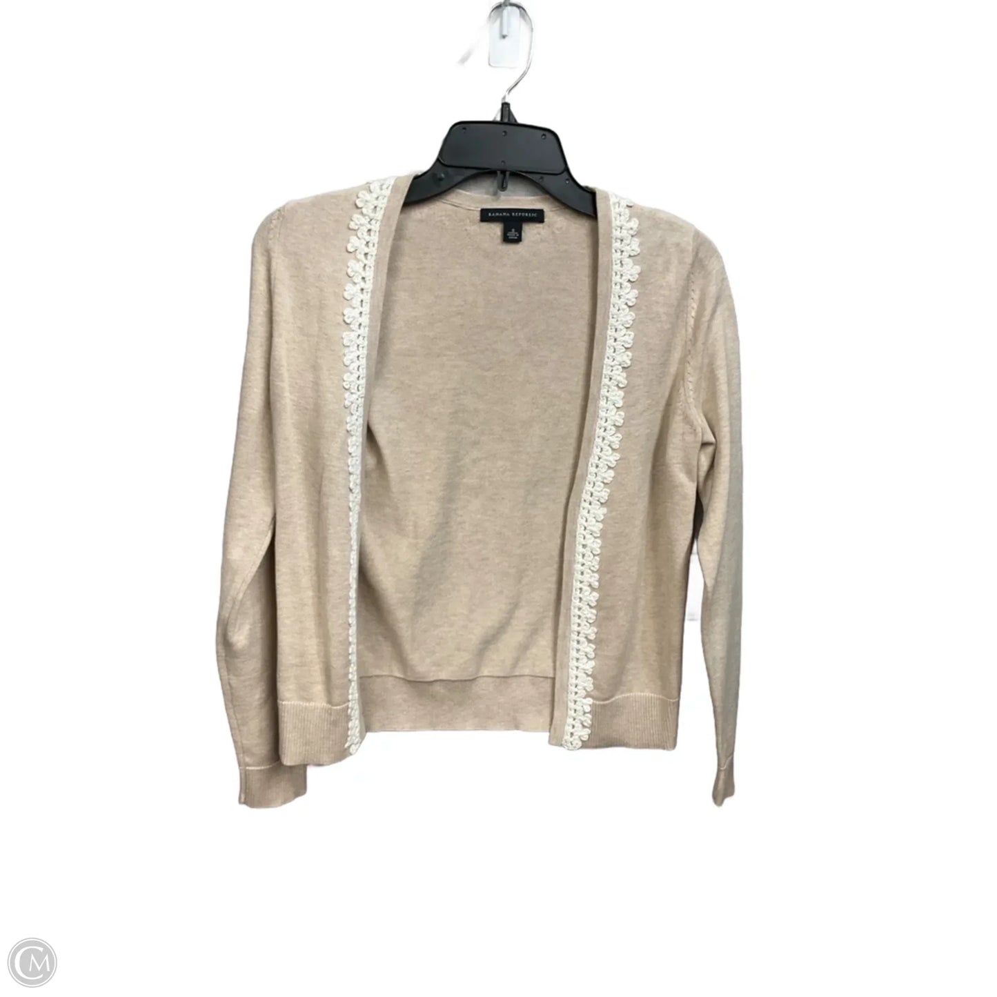 Cardigan By Banana Republic In Tan & White, Size: S