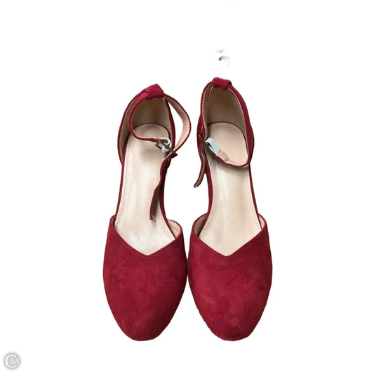 Shoes Heels Block By Clothes Mentor In Red, Size: 6