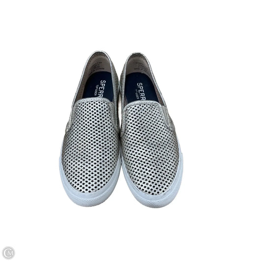 Shoes Flats By Sperry In Silver, Size: 7.5