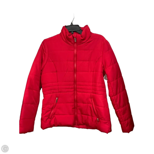 Jacket Puffer & Quilted By New York And Co In Red, Size: M