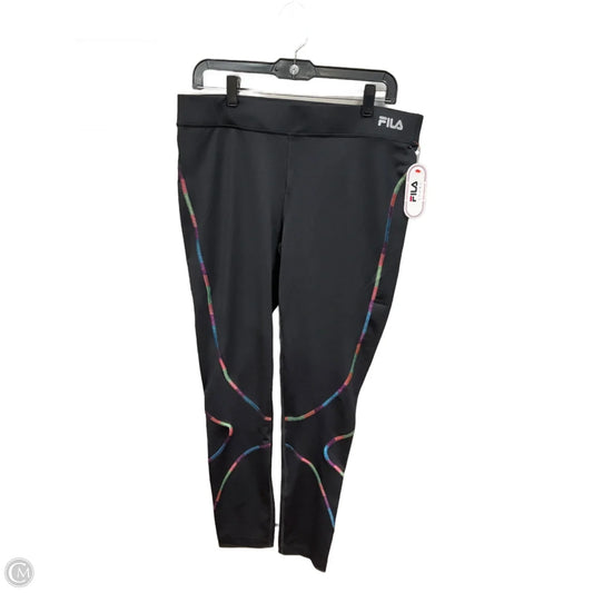 Athletic Leggings By Fila In Multi-colored, Size: L