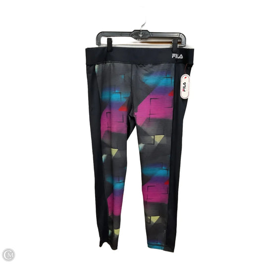 Athletic Leggings By Fila In Multi-colored, Size: Xl