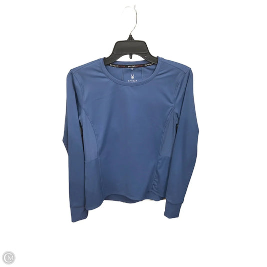 Athletic Top Long Sleeve Crewneck By Spyder In Blue, Size: M