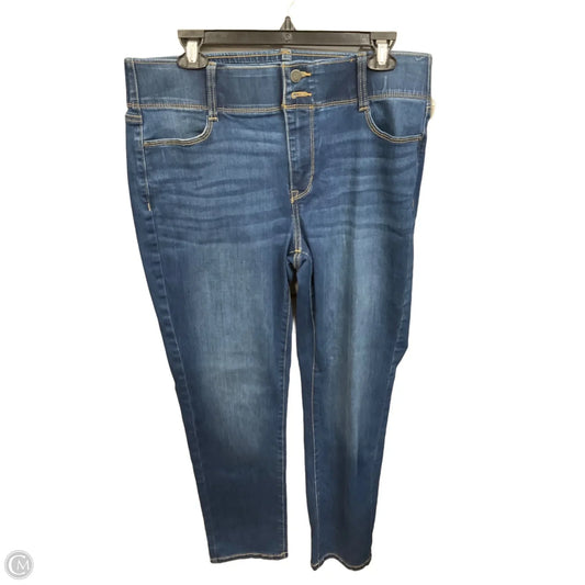 Jeans Straight By Nine West Apparel In Blue Denim, Size: 14