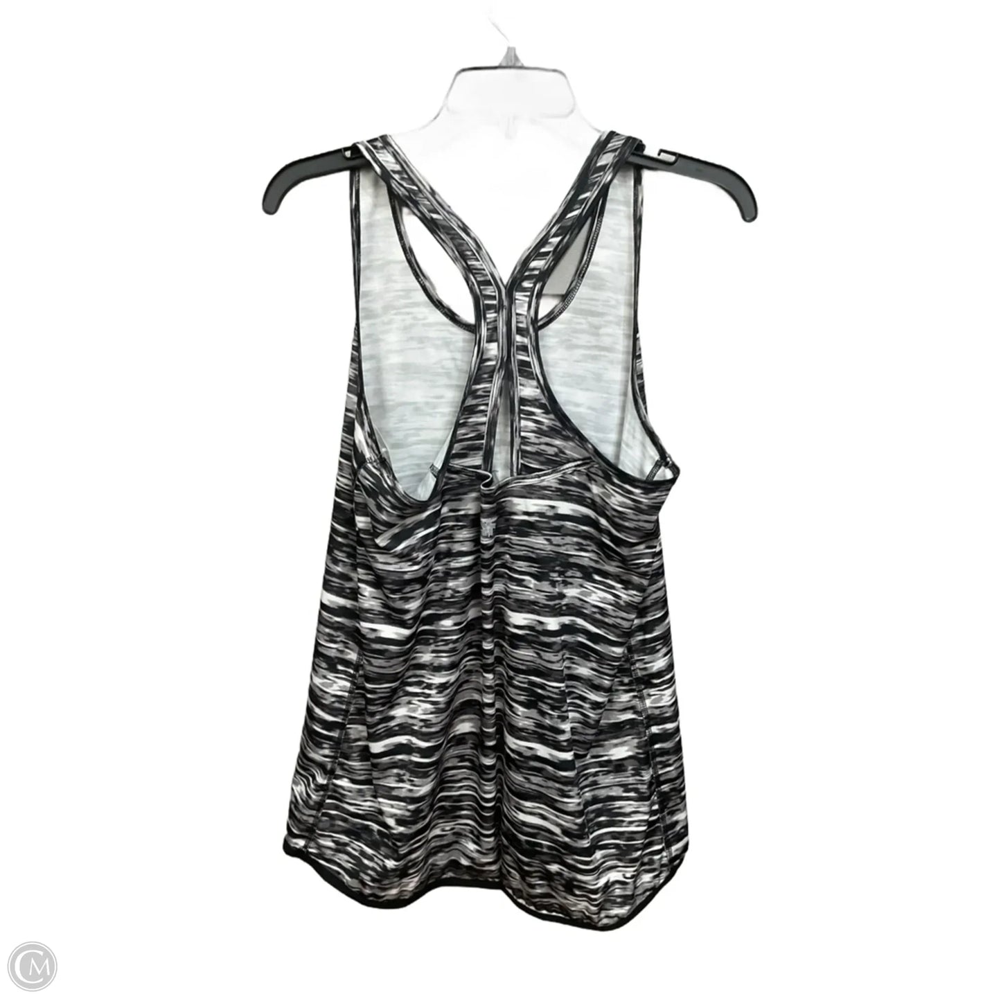 Athletic Tank Top By Tek Gear In Black & White, Size: L