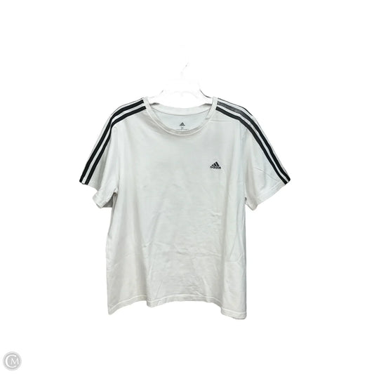 Top Short Sleeve Basic By Adidas In Black & White, Size: 1x
