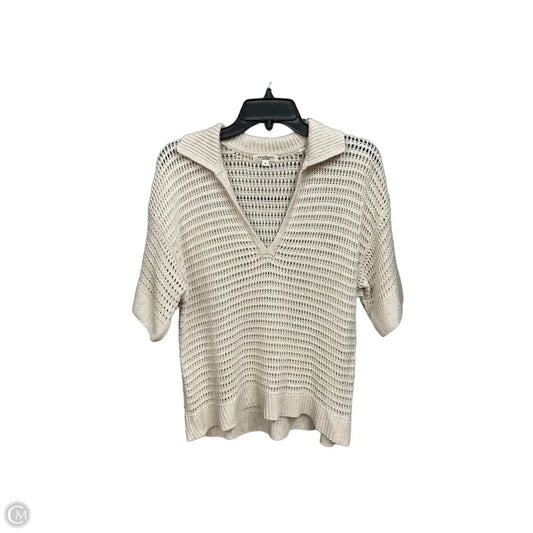 Top Short Sleeve By Max Studio In Beige, Size: M