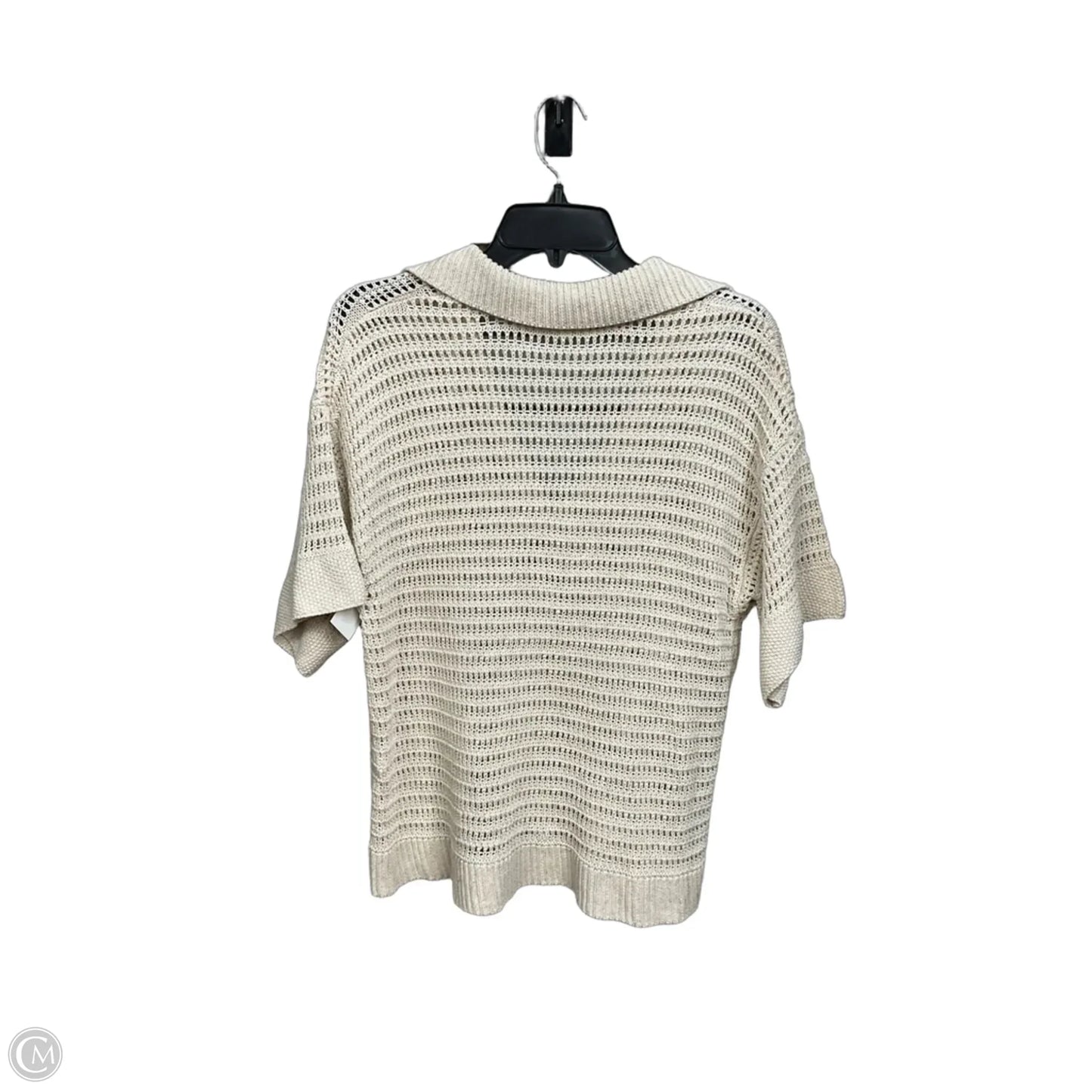 Top Short Sleeve By Max Studio In Beige, Size: M