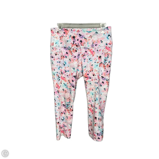 Athletic Capris By Rbx In Floral Print, Size: L