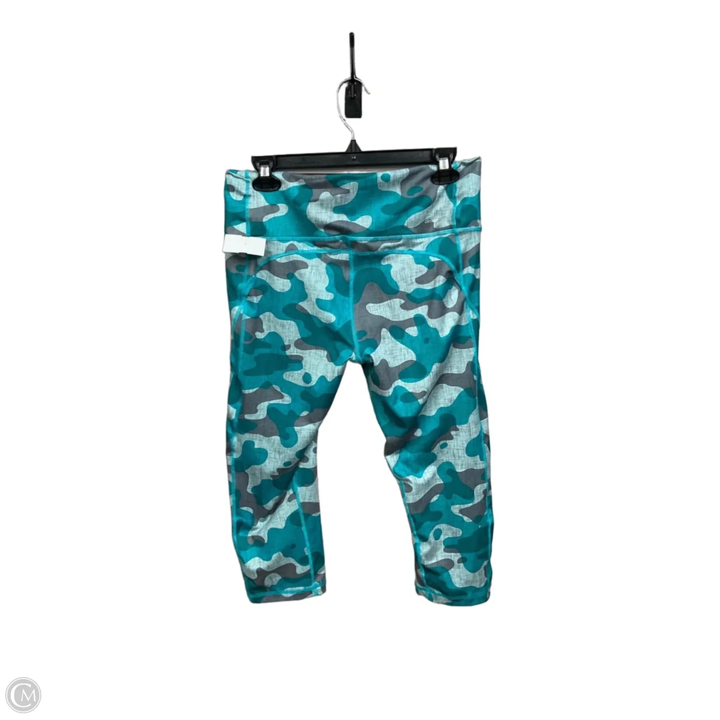 Athletic Capris By Adidas In Camouflage Print, Size: L