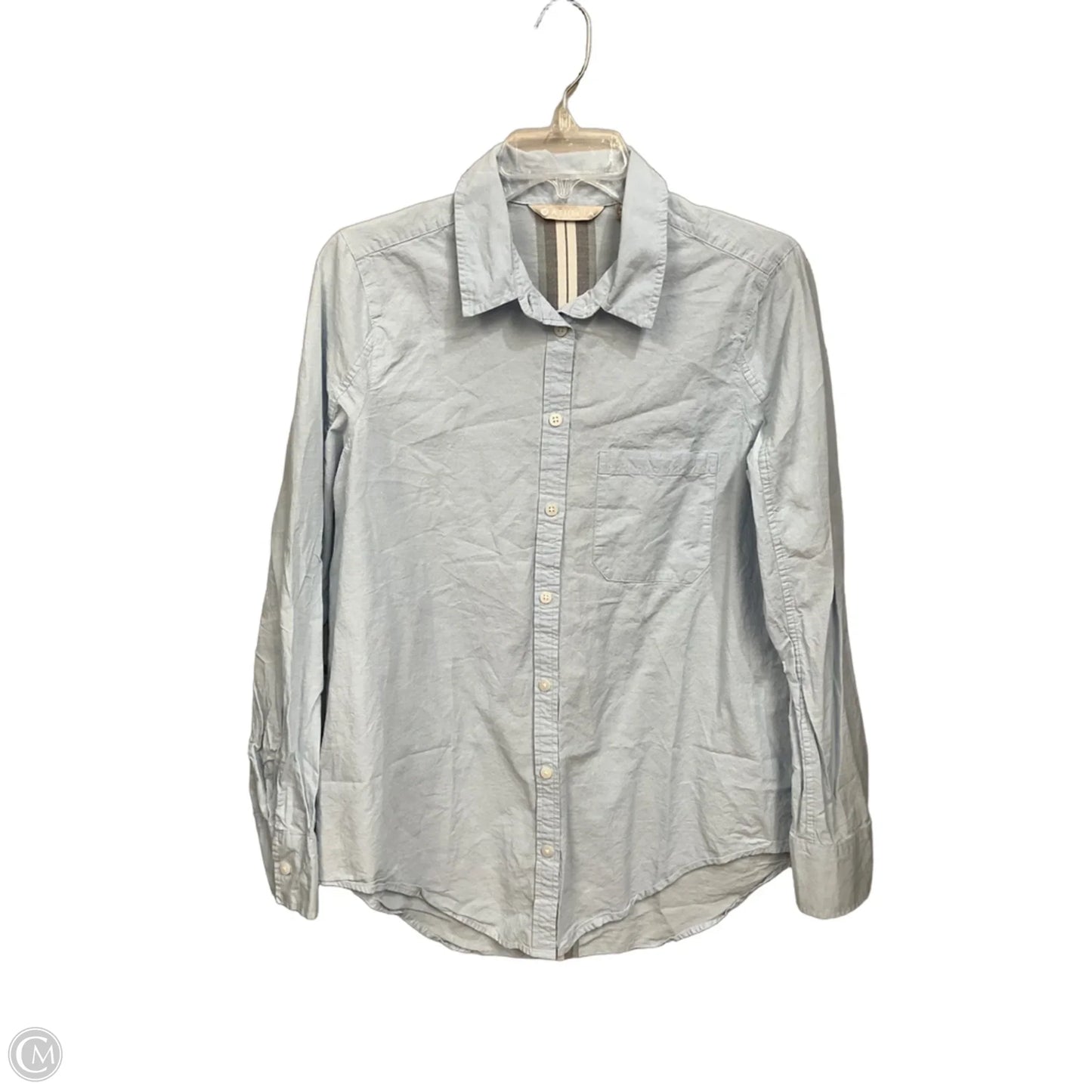 Blouse Long Sleeve By Athleta In Blue, Size: M