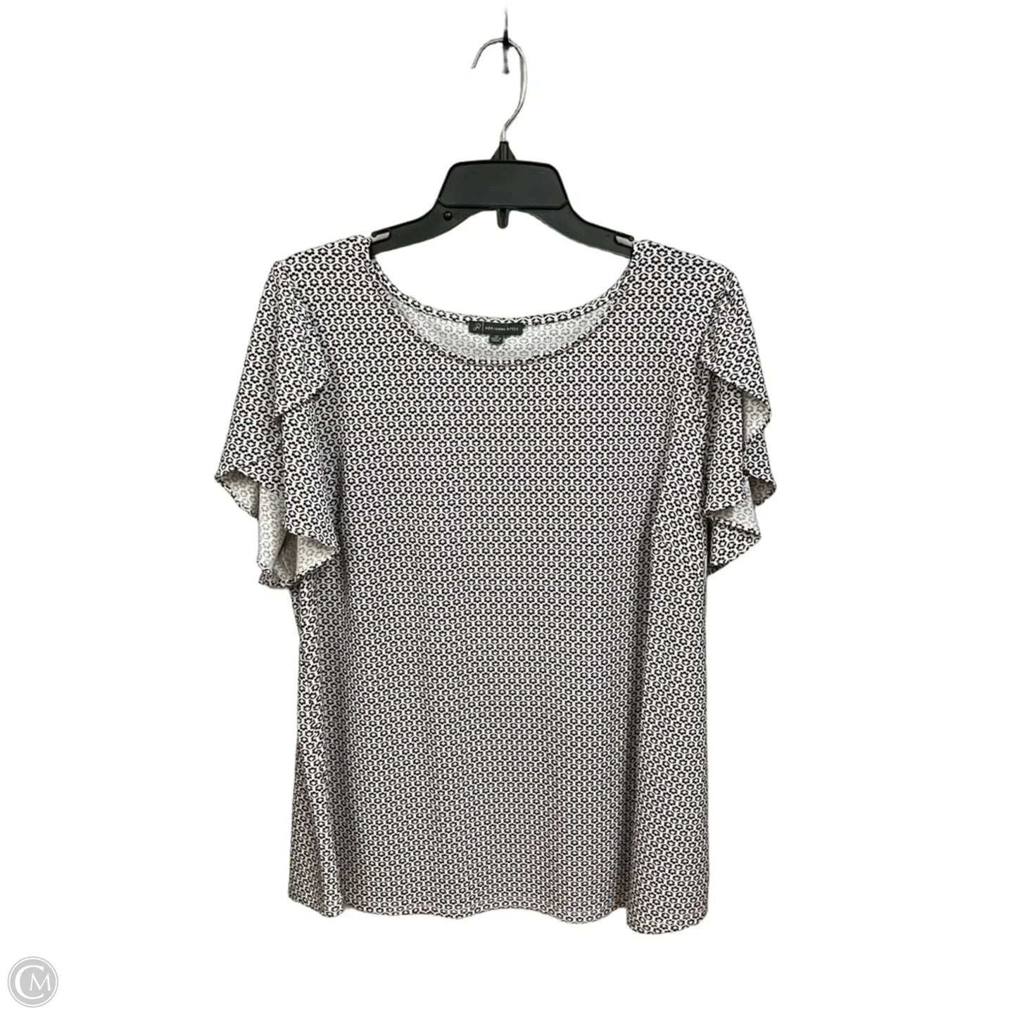 Top Short Sleeve By Adrianna Papell In Floral Print, Size: 1x