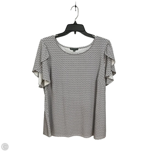 Top Short Sleeve By Adrianna Papell In Floral Print, Size: 1x
