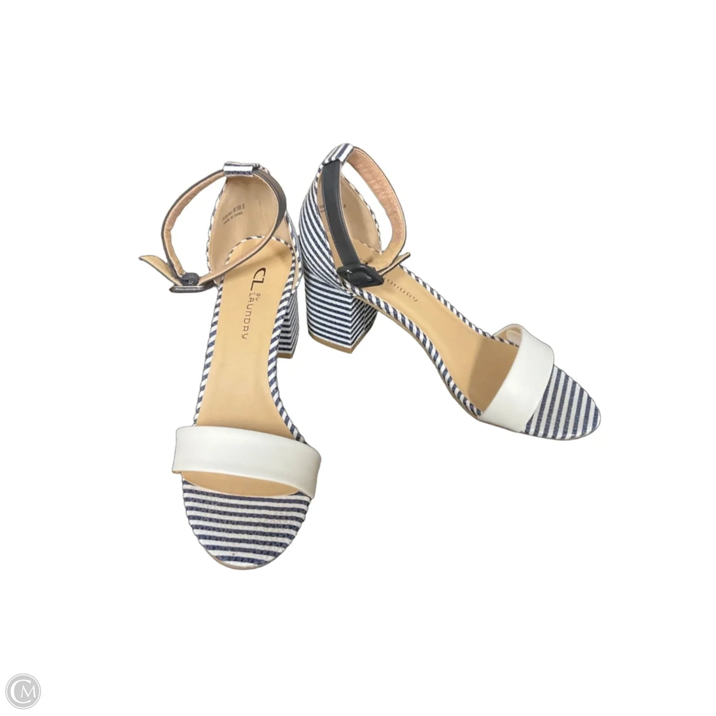 Shoes Heels Block By Cl By Chinese Laundry In Blue & White, Size: 8
