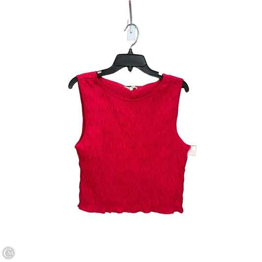 Top Sleeveless By Madewell In Pink, Size: L
