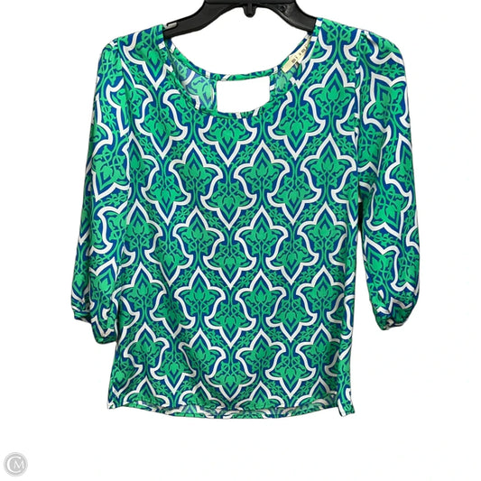 Top 3/4 Sleeve By Miami In Multi-colored, Size: 2