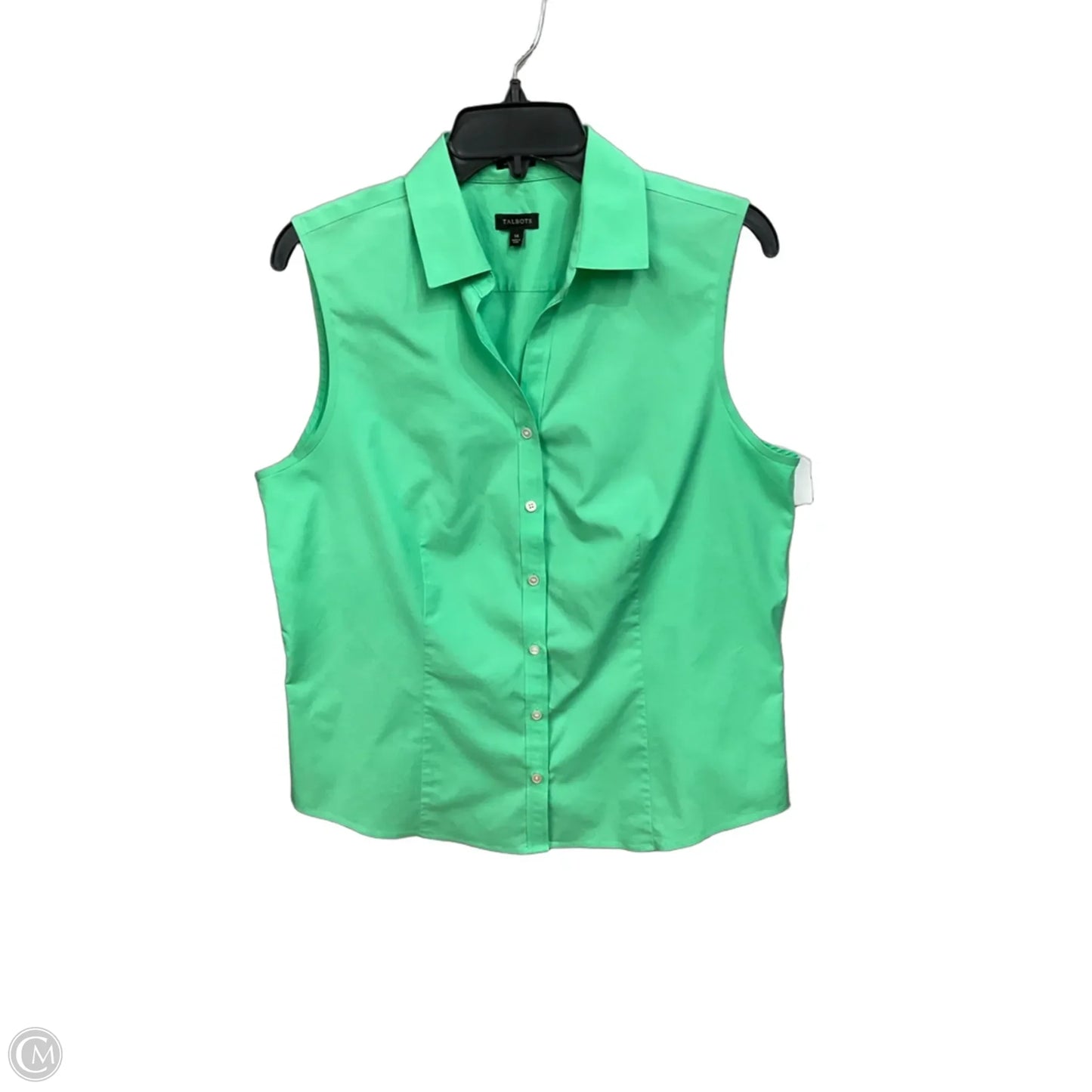 Top Sleeveless By Talbots In Green, Size: Xl