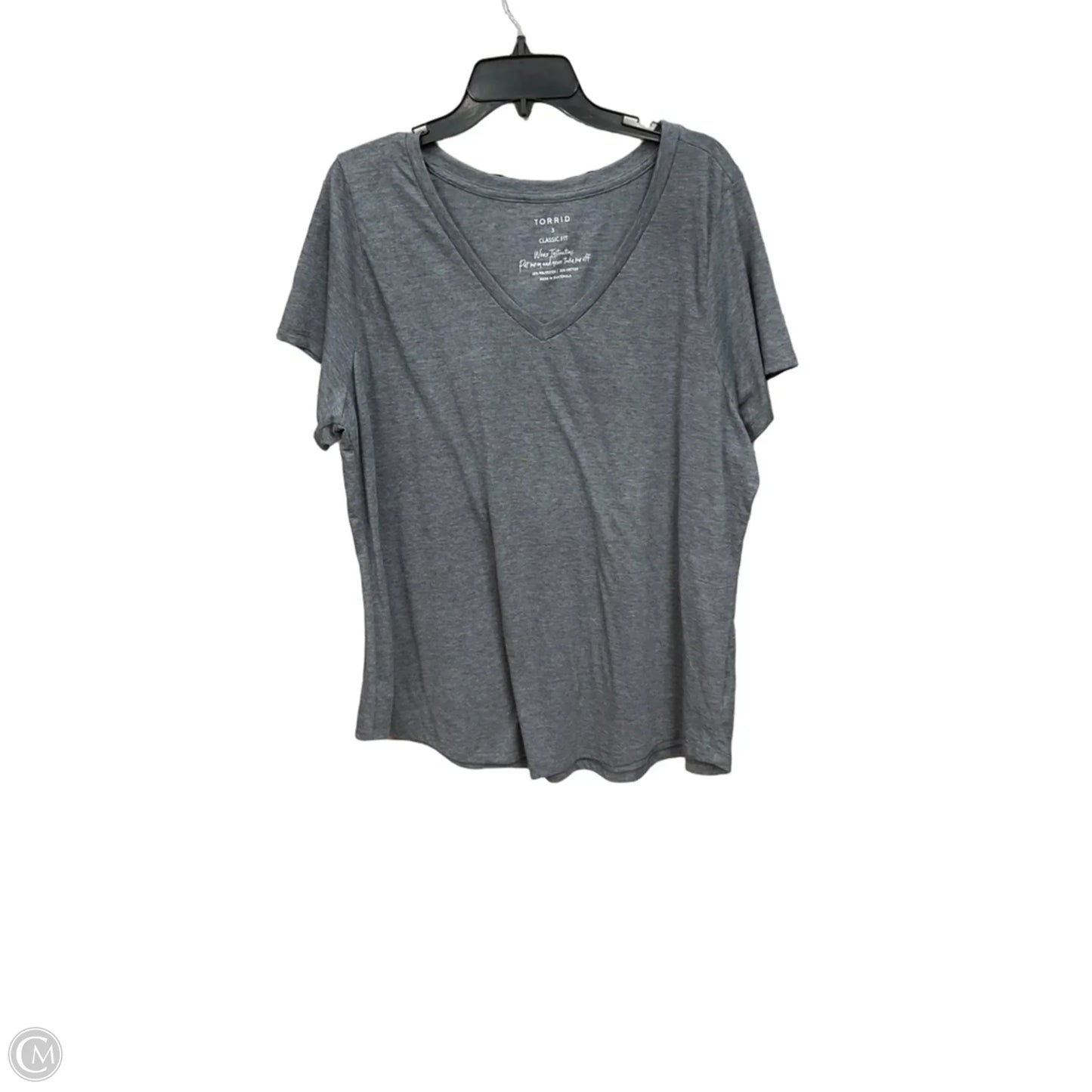 Top Short Sleeve Basic By Torrid In Grey, Size: 3x