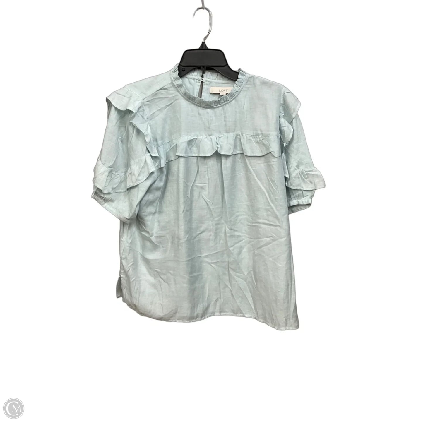 Top Short Sleeve By Loft In Green, Size: L