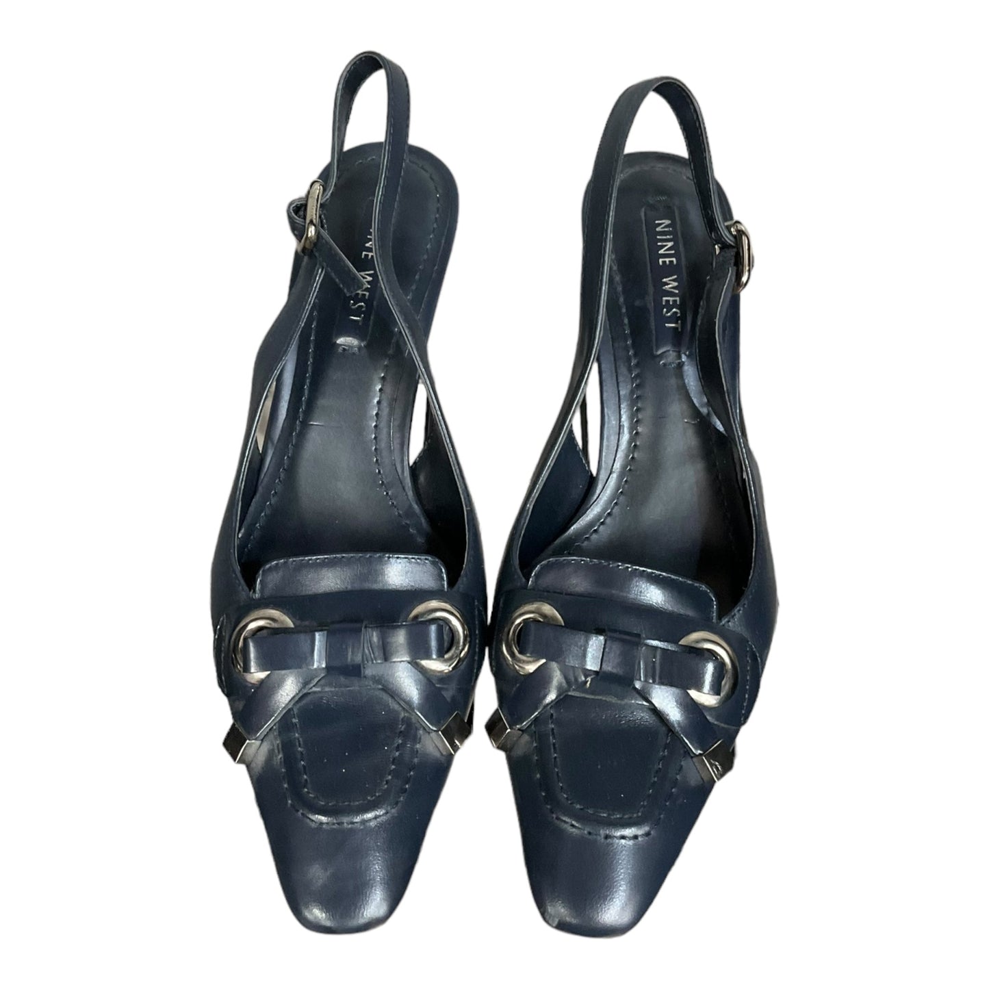 Navy Shoes Heels Stiletto Nine West, Size 6.5