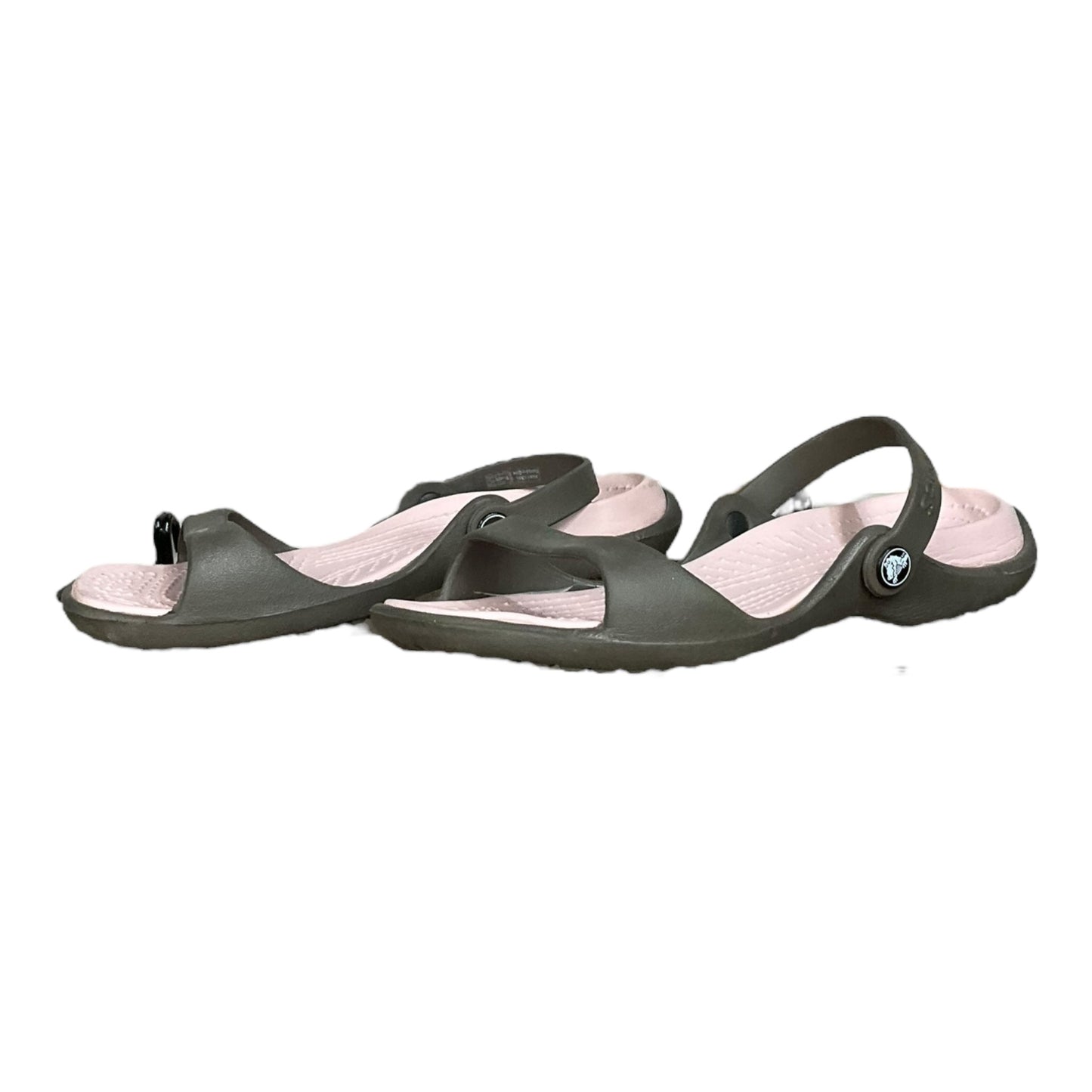 Grey Shoes Flats Crocs, Size 9