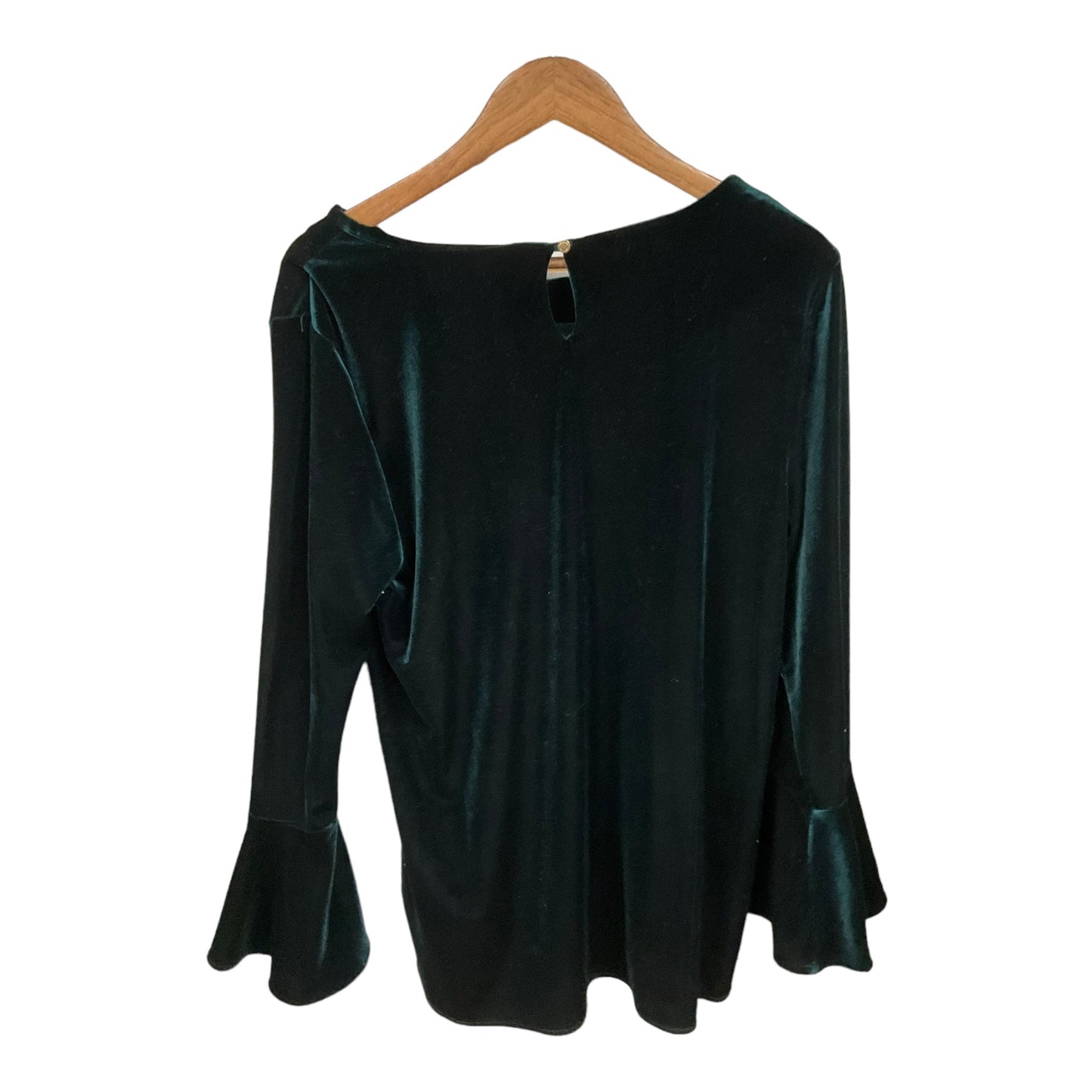 Top Long Sleeve Basic By Calvin Klein In Green, Size: L