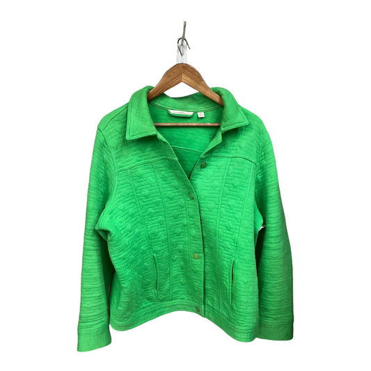 Jacket Moto By Isaac Mizrahi In Green, Size: 1x