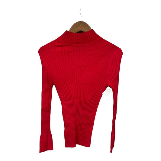 Top Long Sleeve Basic By Loft In Red, Size: Xs