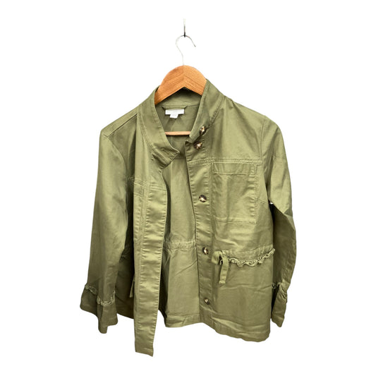 Jacket Moto By J. Jill In Green, Size: S