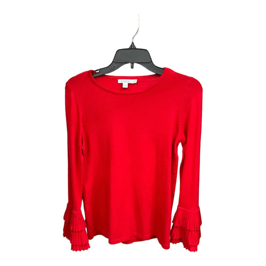 Red Top Long Sleeve Basic Chicos, Size Xs