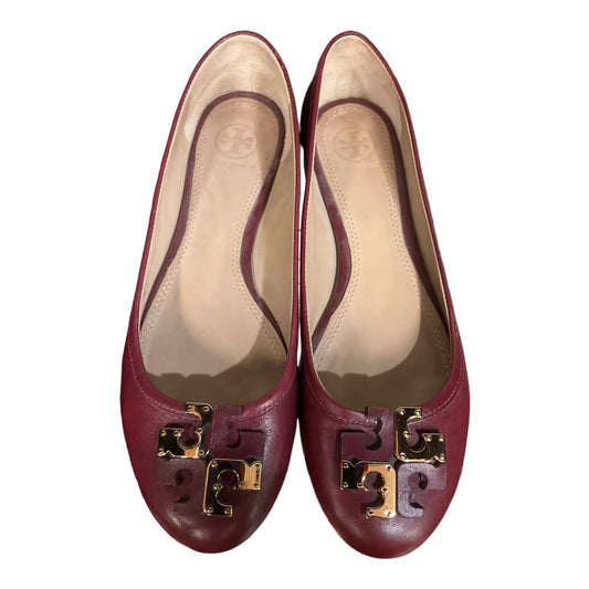 Red Shoes Flats Tory Burch, Size 8
